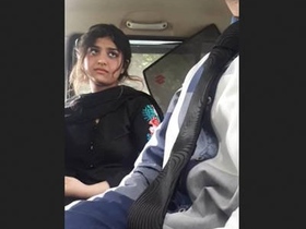 Beautiful Desi girl in a car
