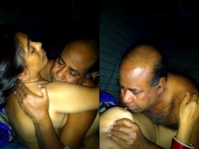Indian wife gives oral pleasure to her father-in-law