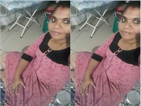Mallu bhabhi's revealing video call with big boobs and pussy