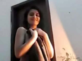 Shy and pretty babe records intimate moments with her boyfriend after a bath