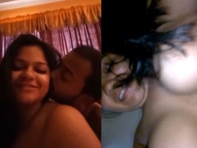 Desi babe with big breasts gets filmed having sex on camera