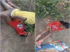 Outdoor sex in a village with a horny Desi guy