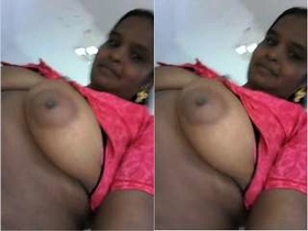 South Indian bhabhi flaunts her breasts and vagina