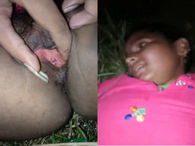 Indian girl's solo pussy play captured on camera