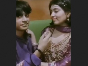 Indian couples sharing a passionate kissing session