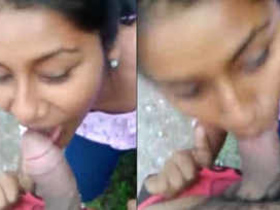 A college girl from Nagpur, Munni, gives oral pleasure to her senior in a public setting.