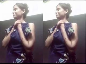 Part 2 of a shy girl's solo masturbation session with her body on display