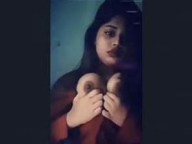 Sensual Desi teenagers indulge in intimate breast caressation