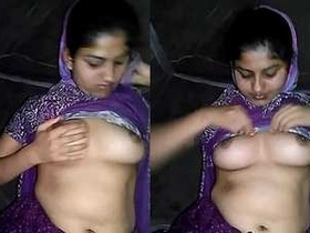 Desi beauty reveals her curves and squeezes her breasts