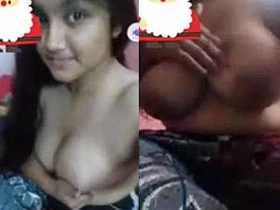 Cute Indian girl flaunts her natural boobs in a seductive video