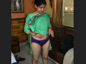 Attractive woman filmed in intimate encounter