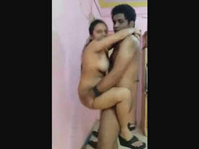 Bhabhi gets fucked in a standing position by her lover