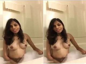 Exclusive video of a cute Indian girl going nude for the first time