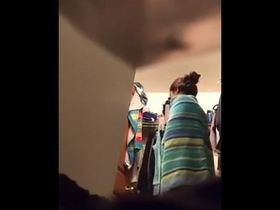 Intimate encounter in the Indian bathroom with a girl