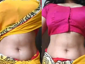 Indian bhabhi flaunts her physique for her male companion