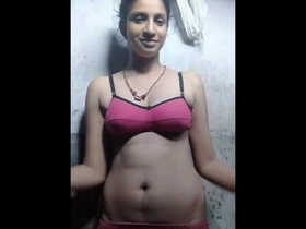 Indian wife in the bathroom