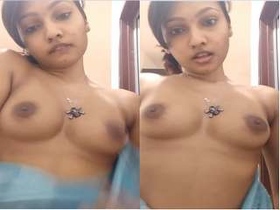 Cute Indian girl gets naked for money and shows her tits in part 2
