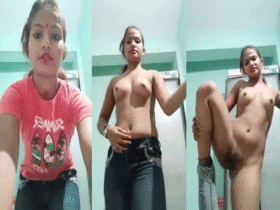 Amateur Desi teen gets naked on camera for the first time