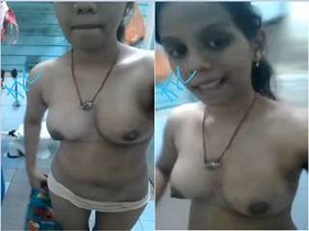 Exclusive Cute Indian Babe Exposes Her Perfect Tits and Pussy in Part 3
