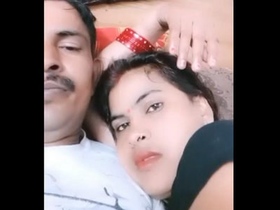 Desi bhabi and father engage in playful activities in the village