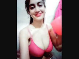 Pakistani college babe with big tits gets naughty on camera