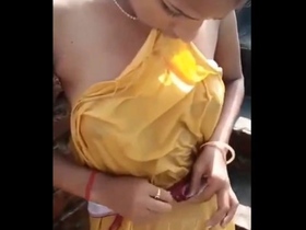 Indian village sister's seductive bath