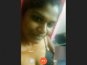 Tamil girl shows off her big boobs in a live video call