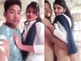 Teen girl from Guwahati gives a blowjob and gets fucked hard