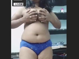 Busty woman in Tango routine