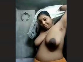 Indian wife reveals her large breasts