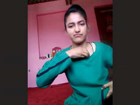 A curvy Indian babe films a video for her boyfriend
