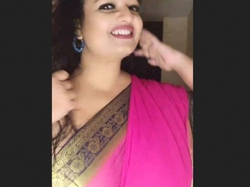 Chubby Indian wife enjoys intimate play in front of camera