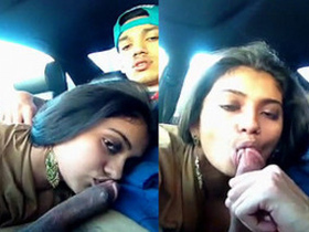 NRI babe gives BF a blowjob in the car during lunch break