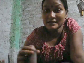 Bhabhi from a village gives a blowjob and masturbates