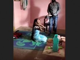 Bhabhi enjoys hardcore sex on the floor with her lover