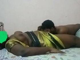 Tamil wife in sari gets naughty in the bedroom