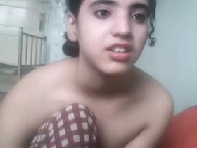 Innocent teen beauty strips and shows off her body on camera