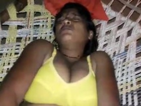 Rural wife engages in sexual activity on a blanket