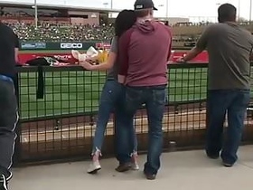 Football fans get down and dirty in the stadium