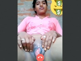 Indian teen's attractive pussy on display