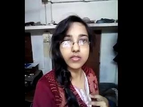 Cute girl goes nude in front of the camera