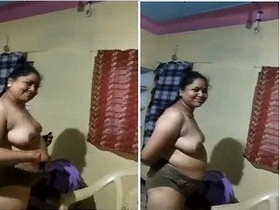 Desi wife wears cloths after sex with her lover