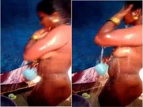 Tamil wife's bathing session captured by husband