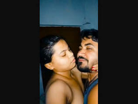 Seductive Indian beauty indulges in passionate kissing and intimate relations