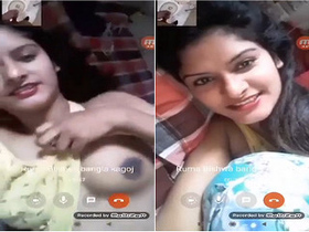 Amateur Indian babe flaunts her big tits and masturbates in part 1