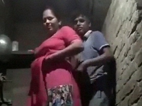 Desi aunty gets doggy style with young country boy in amateur video