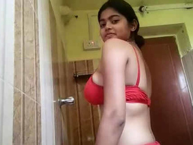 Indian college girl flaunts her breasts in public
