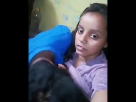 Amateur Indian teenagers have homemade sex in home video