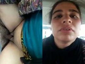 Indian babe gets fucked in a car by her boyfriend