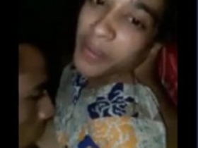 Desi couple indulges in tit play and oral sex